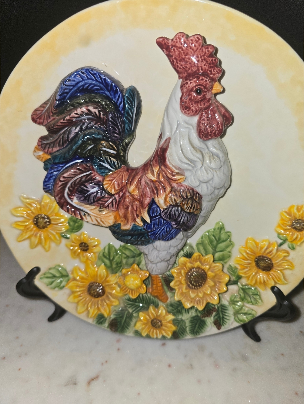 Rooster Vintage Plate 1950s